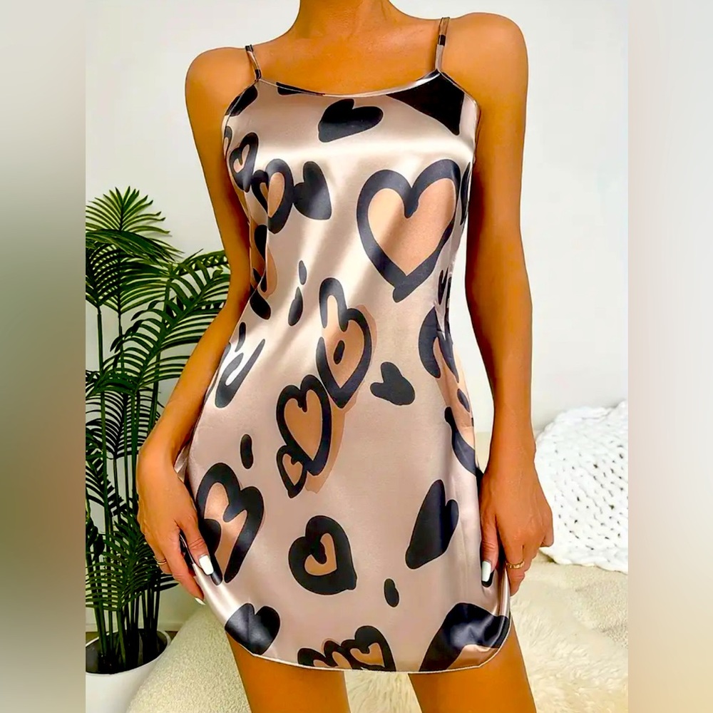 Hearts Spaghetti Strap Nightgown